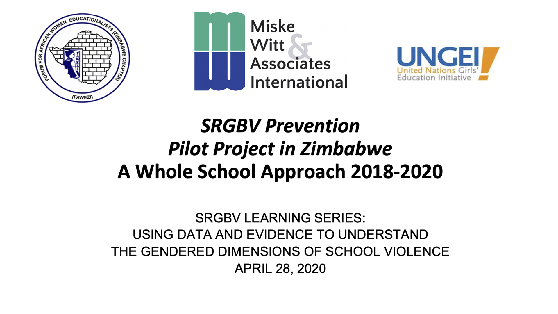 SRGBV Prevention Pilot Project in Zimbabwe