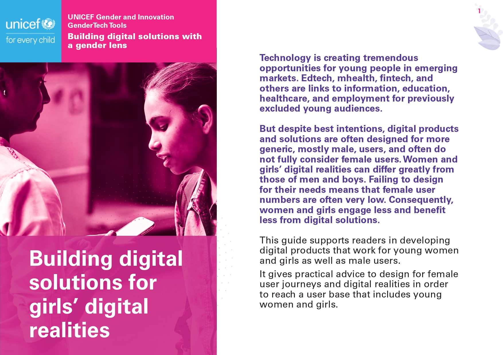 Building digital solutions for girls' digital realities 