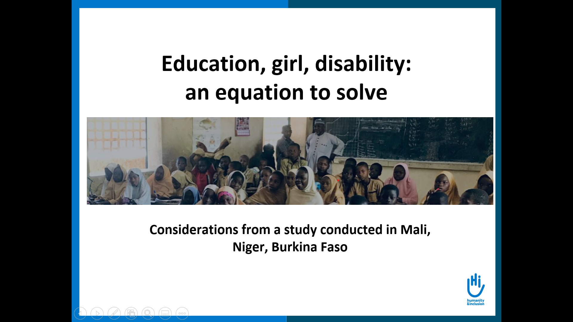 Education, girl, disability: an equation to solve - Presentation