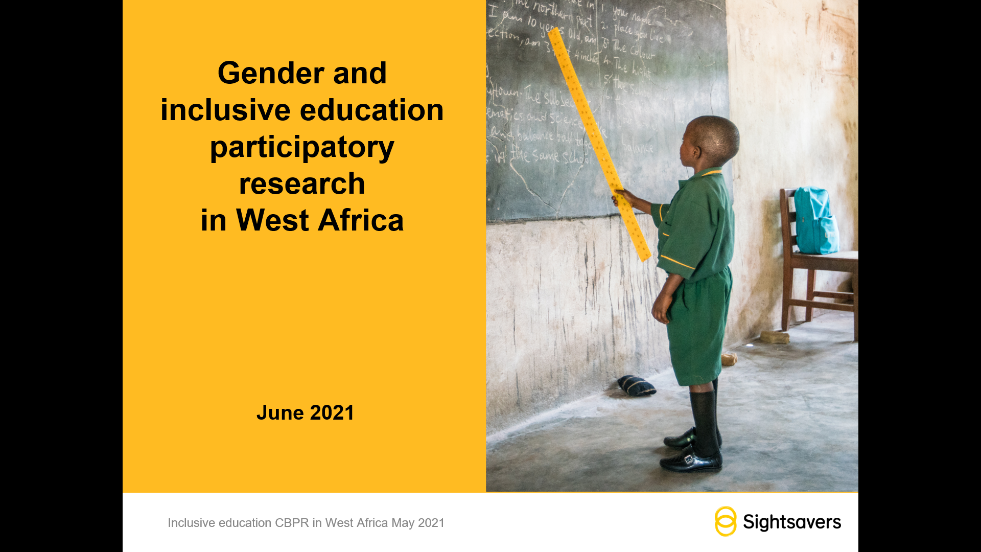 Gender and inclusive education participatory research in West Africa - Global Presentation