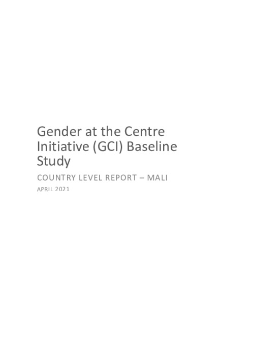 GCI Baseline Study Country Level Report - Mali