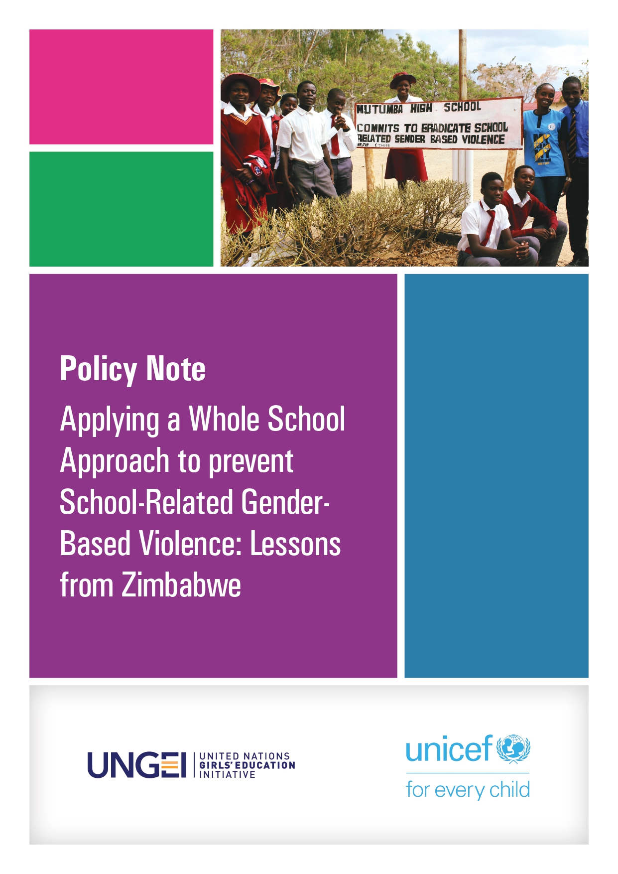 Applying a Whole School Approach to prevent School-Related Gender-Based Violence: Lessons from Zimbabwe