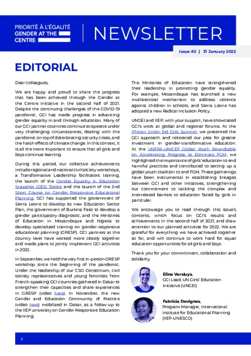 GCI Newsletter - Issue 2, English 