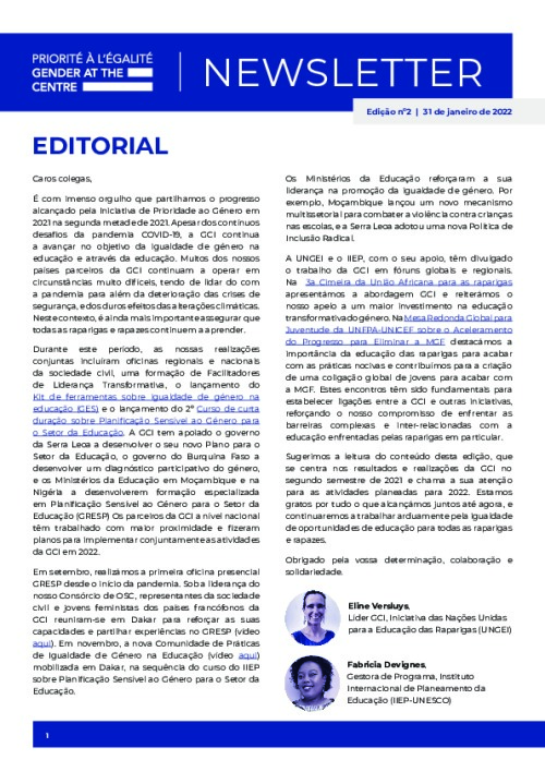 GCI Newsletter - Issue 2, Portuguese  