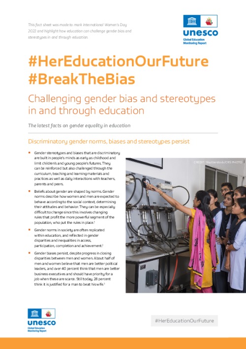 Challenging gender bias and stereotypes in and through education