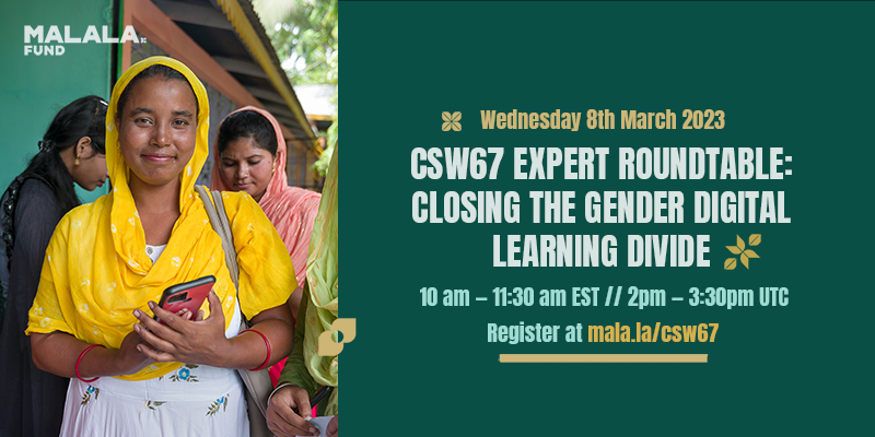 CSW67 Expert Roundtable: Closing the gender digital learning divide