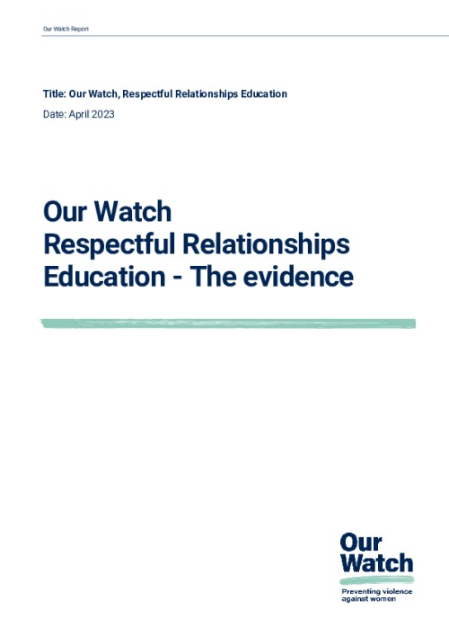 Our Watch, Respectful Relationships Education