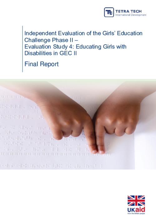 Independent Evaluation of the Girls’ Education Challenge Phase II – Evaluation Study 4