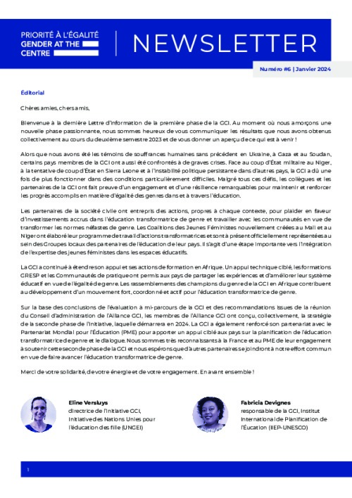 GCI Bulletin - Numéro 6, Français