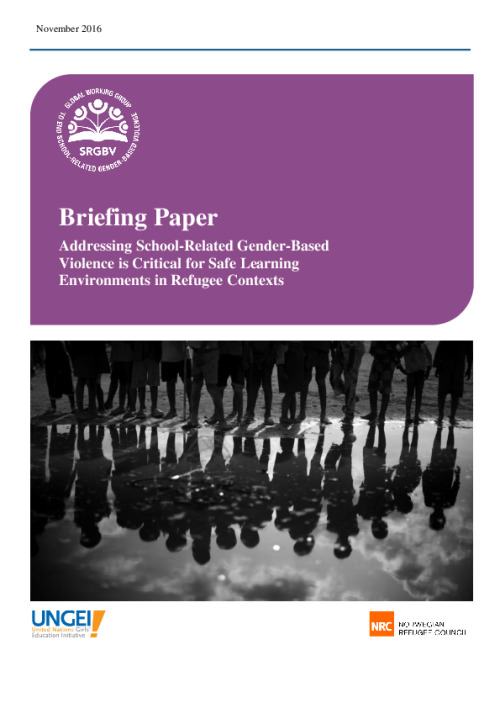 Addressing school-related gender-based violence is critical for safe learning environments in refugee contexts (briefing paper)