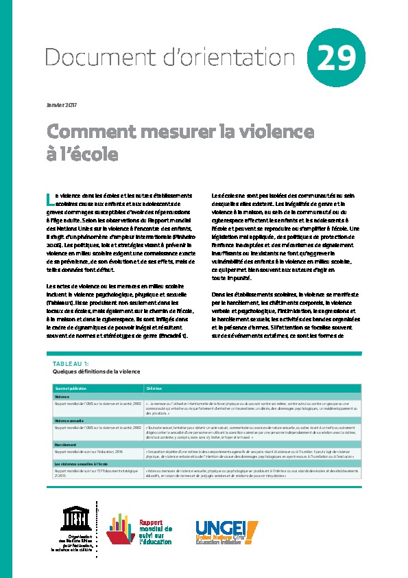 Comment mesurer la violence à l'école