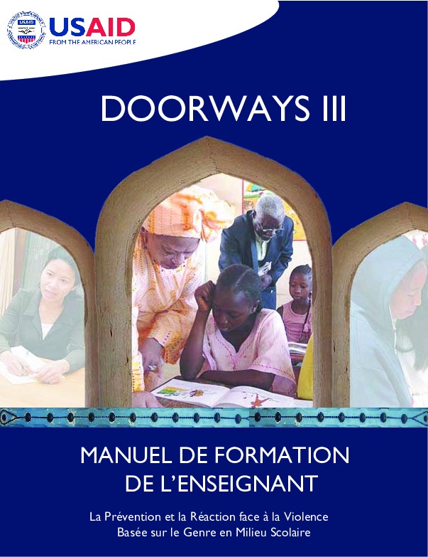 Doorways III: Manuel de formation des enseignants sur la prévention et la réaction face à la violence basée sur le genre en milieu scolaire 