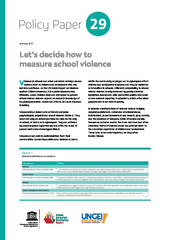 Let's decide how to measure school violence
