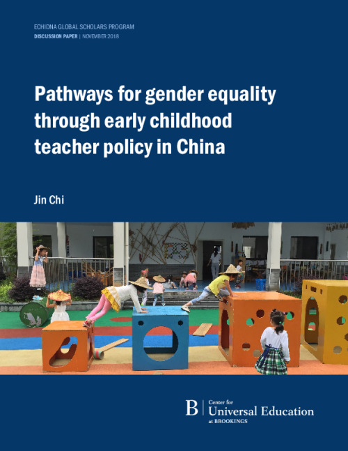 Pathways for gender equality through early childhood teacher policy in China