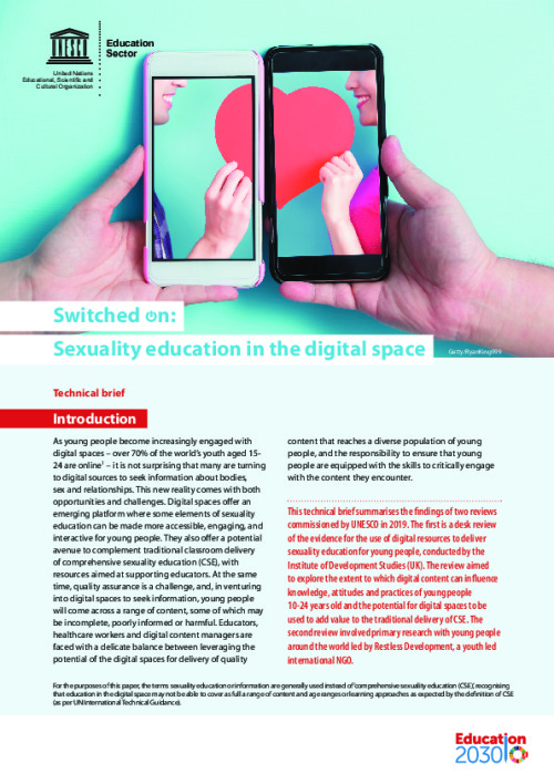 Switched on: Sexuality education in the digital space