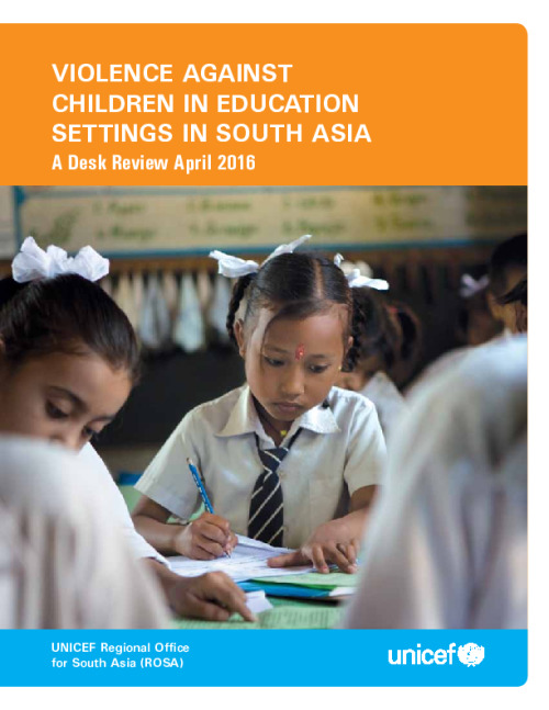 Violence against children in education settings in South Asia