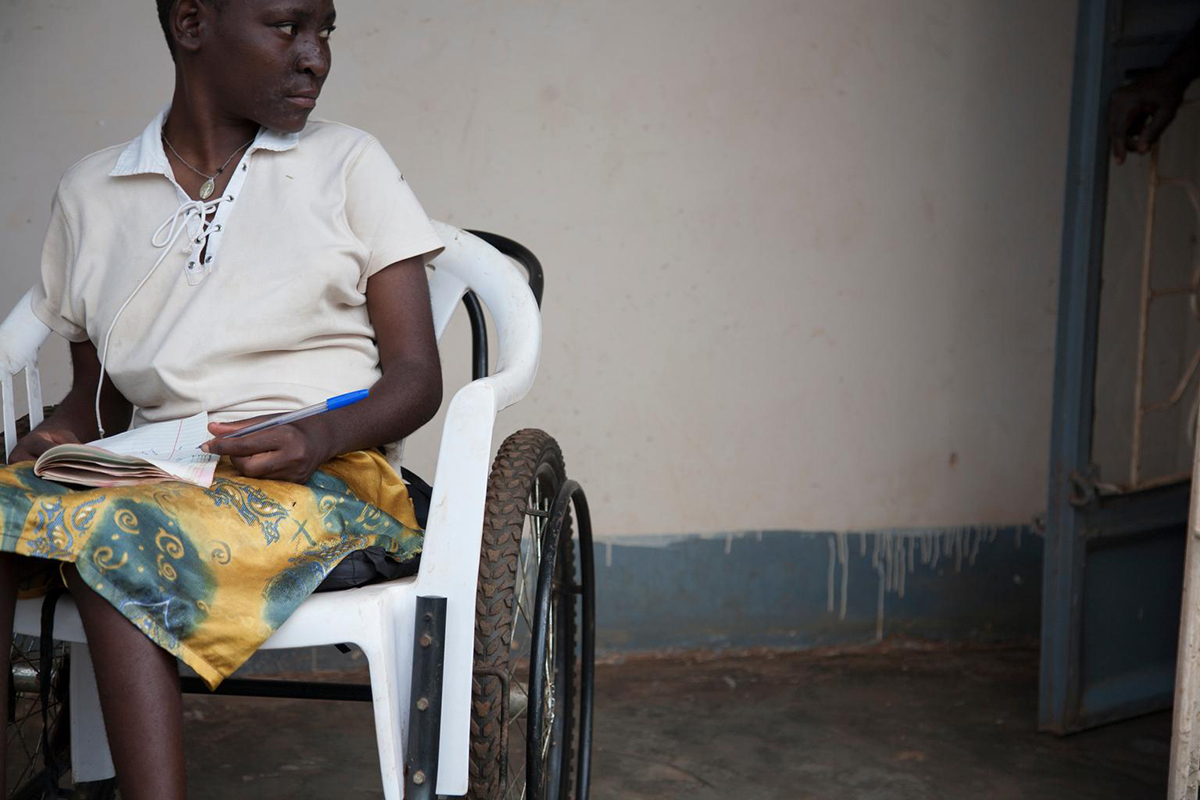 15-year-old Veronica has cerebral palsy and is at times locked away by her family in an effort to protect her from exploitation (UNICEF/Rebecca Vassie).