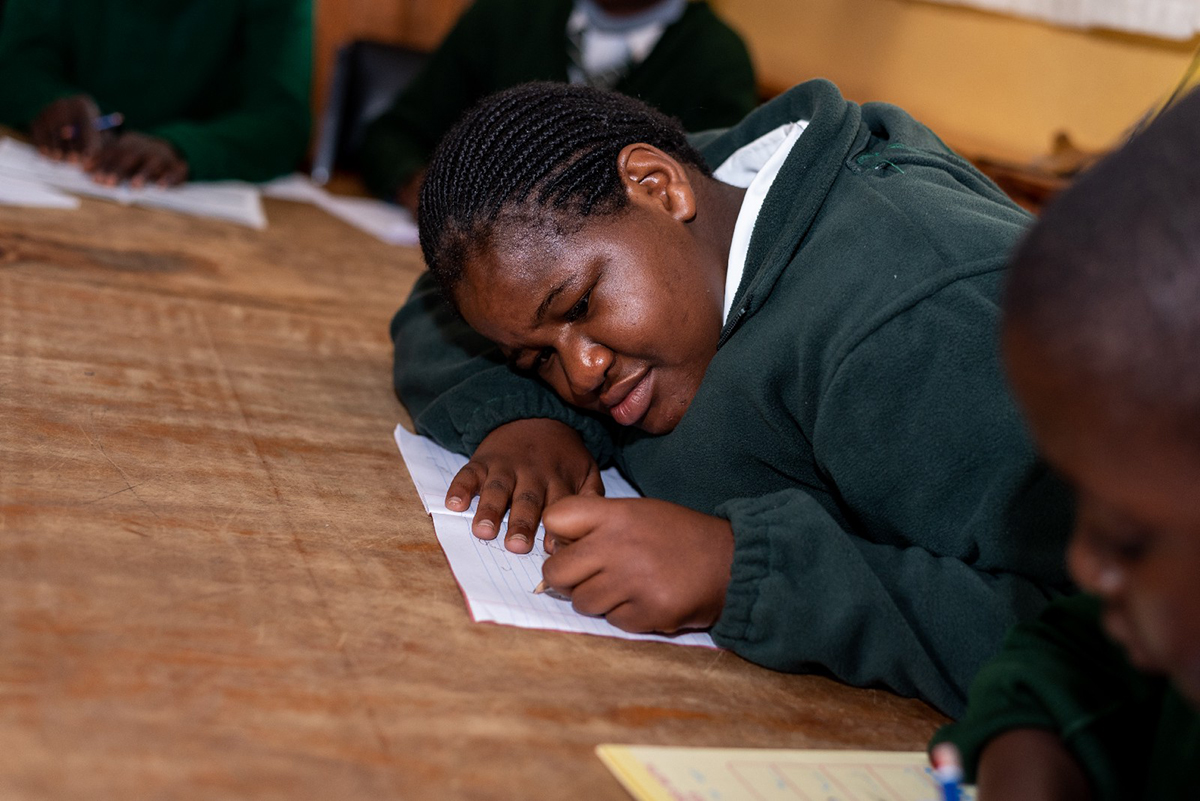 Nambia Mutemi, who attends the special needs unit at Township Muslim Primary School in Machakos, Kenya. Photo: VSO/ Amber Mezbourian