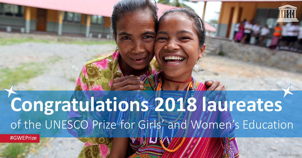 UNESCO-Girls-Womens-Education-Prize-laureates-2018