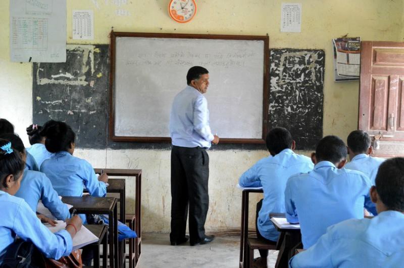 âI feel proud to be part of this school,â Tirtha Prasad Poudel, Head teacher. Photo: VSO/Priyanka Budhathoki
