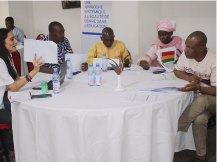 Local Education Group members in Mali discussing GES assessment results