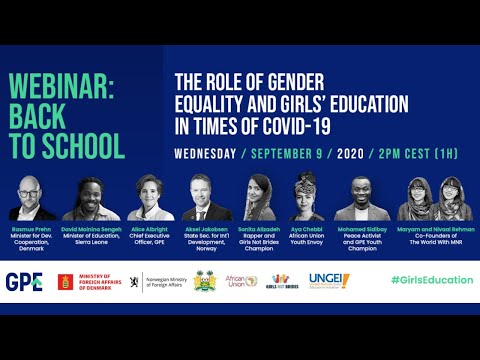Webinar: The role of gender equality and girls’ education in times of COVID-19